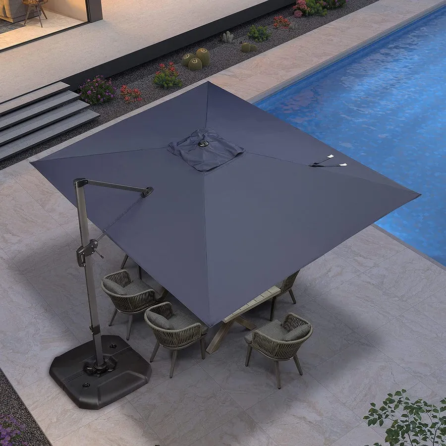 PURPLE LEAF Patio Outdoor Large Parasol Square and Rectangular Cantilever Yard Sun Parasol - Image 71