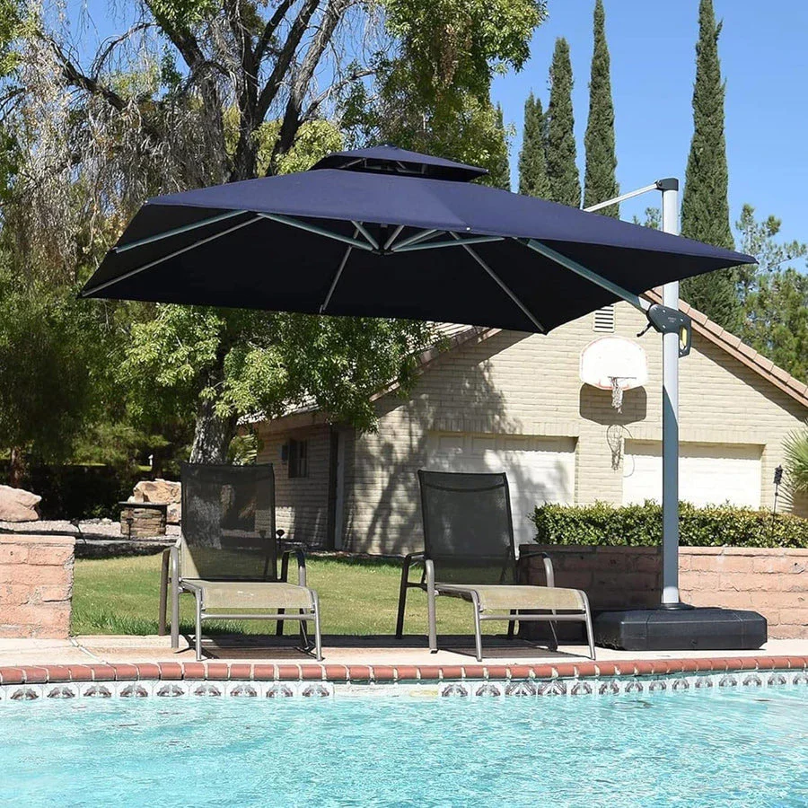 PURPLE LEAF Large Rectangular Porch Parasol Outside Cantilever Patio Yard Parasol - Image 20
