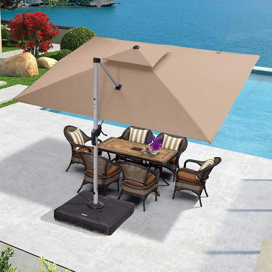 PURPLE LEAF Large Rectangular Porch Parasol Outside Cantilever Patio Yard Parasol - Image 91