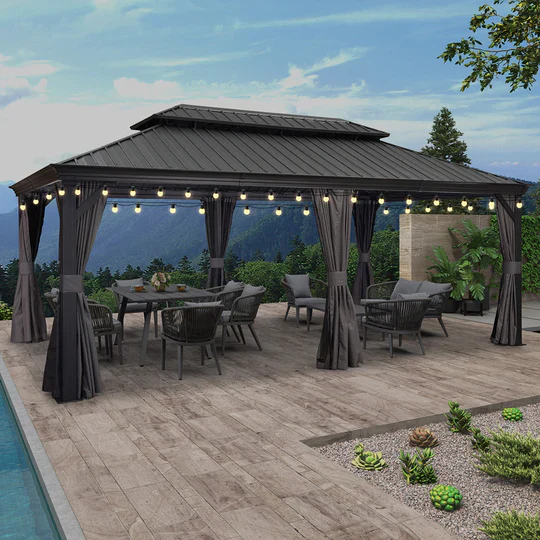 3.65M X 6M Hardtop Gazebo