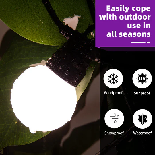 PURPLE LEAF Patio Gazebo for Backyard Grey Hardtop Galvanized Steel Roof Awning String Lights-milky - Image 7